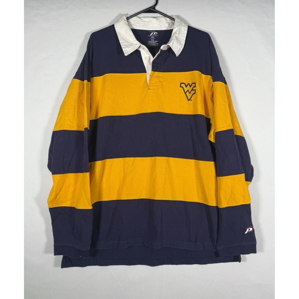 Pro Player Navy and Yellow Striped Polo Shirt